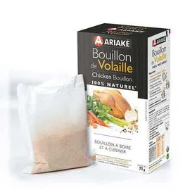 ARIAKÉ Bouillon de volaille 100% naturel à boire et à cuisiner 71g