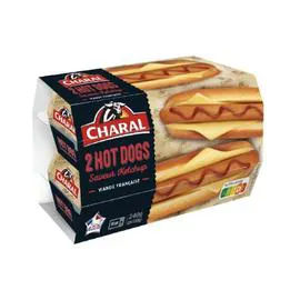CHARAL Hot Dogs saveur ketchup 2x120g