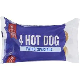 DANS MON PANIER Pains spéciaux Hot Dog 250g