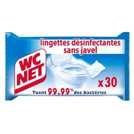 WC NET Lingette Désinfectantes Jetables Dans Les Wc x30 
