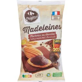 CARREFOUR ORIGINAL Madeleines marbrées au chocolat 600g