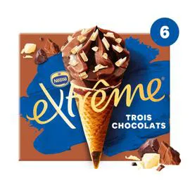 Glace Cône trois chocolats (6x71g)