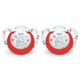 Sucettes rouge silicone 18-36 mois (x2)