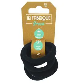 Elastique cheveux noir (x6)