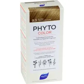 Coloration Permanente 9,3 blond très clair doré (l'unité)