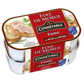 Foie de morue fumé au bois de hêtre (2x121g)