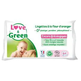 Lingettes bébé à la fleur d'oranger (x64 )