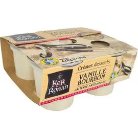 Crème dessert vanille Bourbon (4x105g)