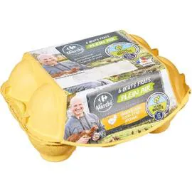 Oeufs frais plein air (x6)