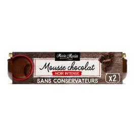 Mousse au chocolat Noir intense (2x100g)
