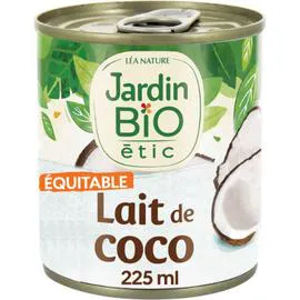 LÉA NATURE, JARDIN BIO ÉTIC Lait de coco Bio 225ml