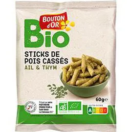Sticks de pois cassés ail & thym BIO (60g)