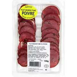 Filet mignon fumé au poivre (100g)