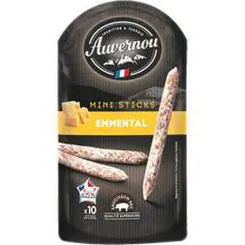 AUVERNOU Saucisson Mini sticks emmental 100g