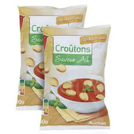 AUCHAN Croûtons saveur ail 2x90g