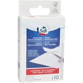 Pansements peaux sensibles (x10)