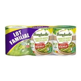 Haricaot vert & beurre cuits à la vapeur (3x440g)