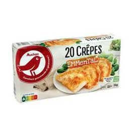 AUCHAN Crêpe à l'emmental 1kg
