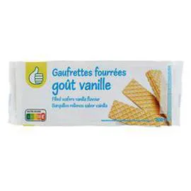 Gaufrettes fourrées goût vanille (200g)