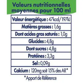 Lait demi écrème Bio (6x1l)