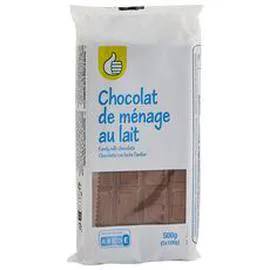 AUCHAN, POUCE Tablette de chocolat au lait 5x100g