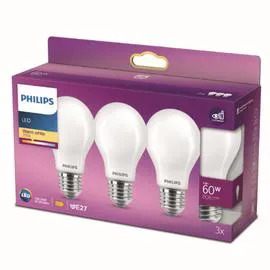Ampoule LED E27 Standard Blanc-chaud 60W x3 (x3)