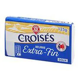 MARQUE REPÈRE, LES CROISÉS Beurre Extra fin Doux - 82 % MG 125g