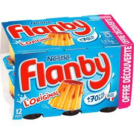 FLANBY Flan aromatisé à la vanille nappage caramel 1,2kg