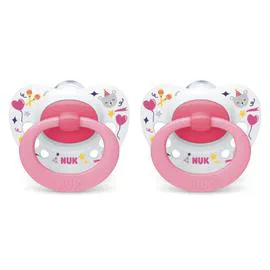 Sucettes rose silicone 0-6 mois Classic (x2)