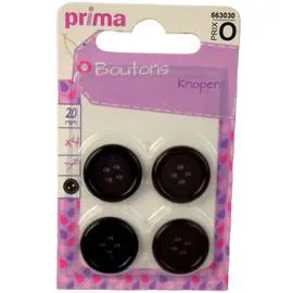 Boutons Noir 20mm (l'unité)
