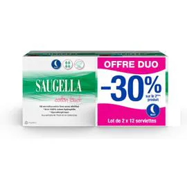 Serviette hygiénique nuit coton touch (2x12)