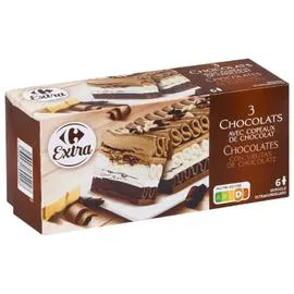 Dessert glacé 3 chocolats (322,5g)