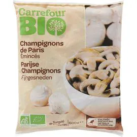 CARREFOUR BIO Champignons de Paris bio émincés 600g