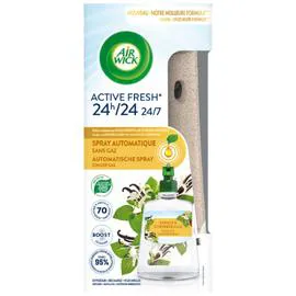 AIR WICK Désodorisant Automatique Sans Gaz Vanille & Chèvrefeuille Active Fresh 228ml