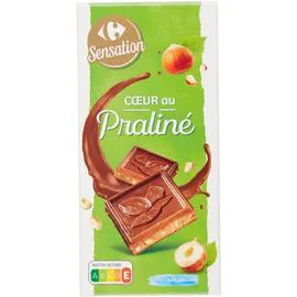 Chocolat lait coeur praliné (150g)