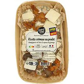 Risotto crémeux au poulet champignons de paris fromage (300g)