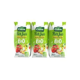 Jus de fruits bio pomme pêche poire (3x20cl)
