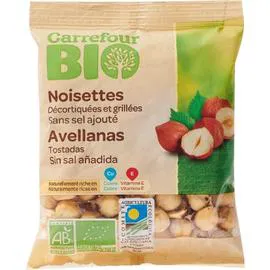 CARREFOUR BIO Noisettes bio décortiquées et grillées 90g