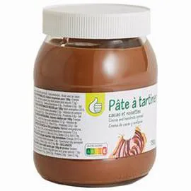 AUCHAN, POUCE Pâte à tartiner cacao et noisettes 750g