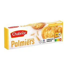 CHABRIOR Feuilletés Palmiers zestes de citron confits 100g
