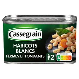 Haricots blancs préparés fermes et fondants (250g)