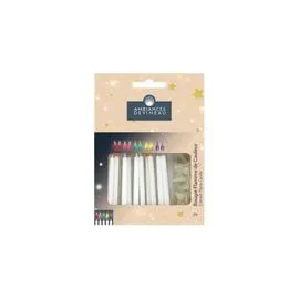 Lot de 10 bougies blanches Flamme (l'unité)