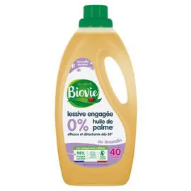 LÉA NATURE, BIOVIE Lessive Liquide Concentrée Senteur Lavandin Ecocert Bio 2l