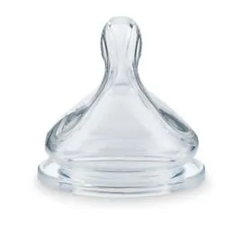 Tétine plate silicone base large 0-6 mois Transition+ (x2)