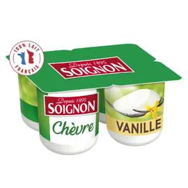 SOIGNON Yaourts vanille au lait de chèvre 4x125g
