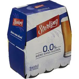 Bière blonde sans alcool 0% bouteille (6x25cl)