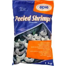 Crevettes décortiquées déveinées crues (1kg)