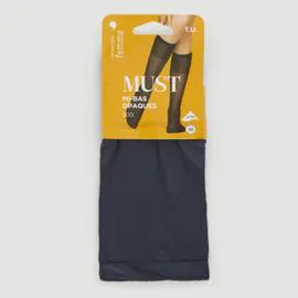 Mi-Bas Opaques Noir - TU (l'unité)