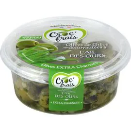 CROC'FRAIS Olives vertes dénoyautées à l'ail des ours 150g