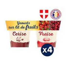 NOS RÉGIONS ONT DU TALENT Yaourts de Savoie Fraise Cerise 600g